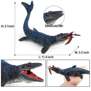 Eoivsh Large Mosasaurus Toy, Top Ocean Pretector Giant Mosasaurus Biting A Pterosaur, Prehistoric Sea Monster Dinosaur Toy Figure For Collectors, Decoration, Gift