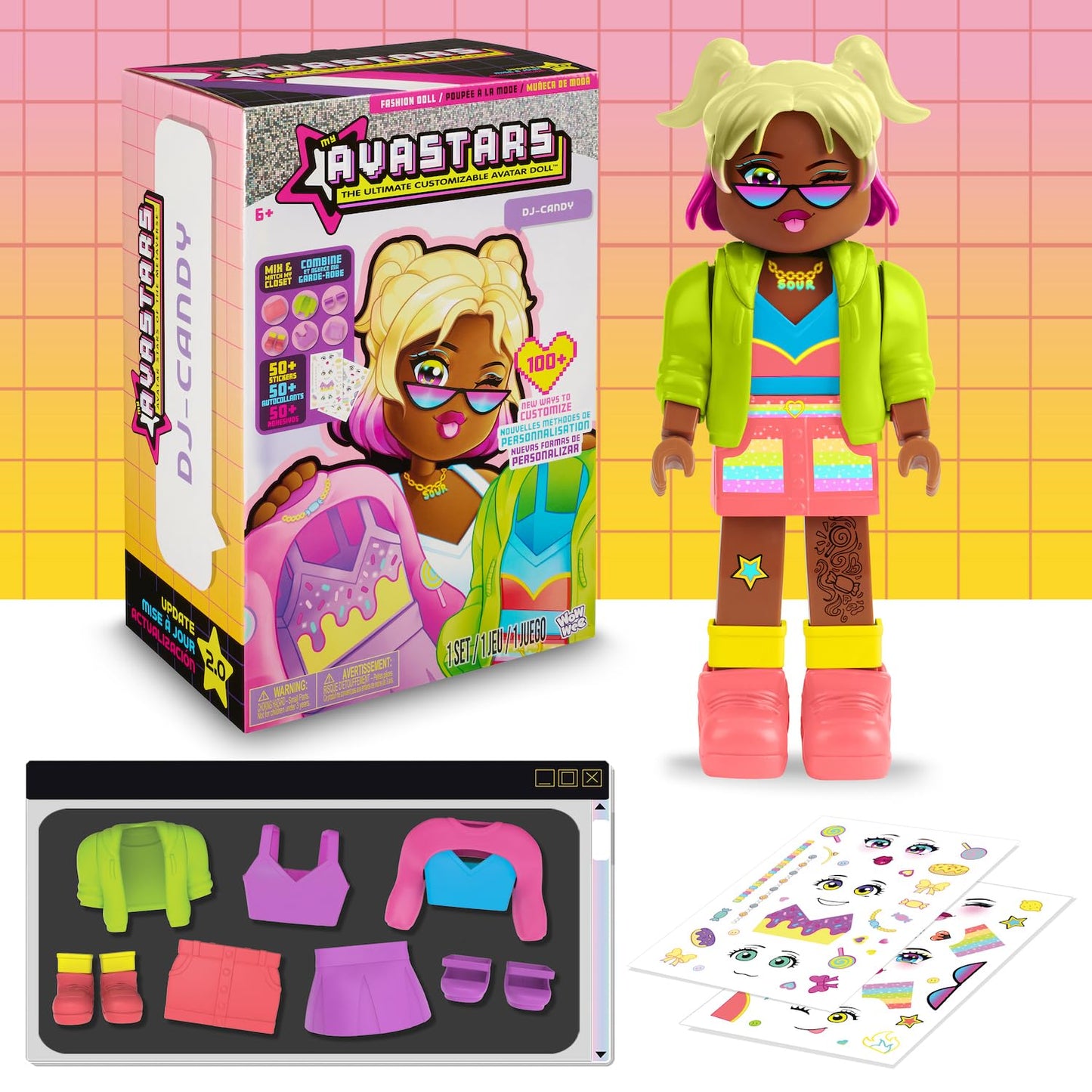 My Avastars Fashion Doll - Dj-Candy With 2 Outfits And 100+ Ways To Customize