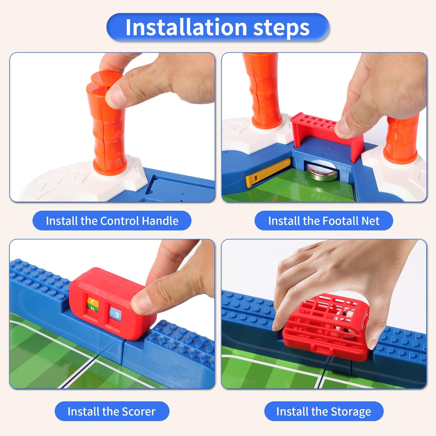 Foosball Table Soccer Board Game for Kids Mini Football Games Set Gifts Toys for Indoor Sports Family Playroom Party Game Interactive Birthday Sports Gift for Boys Girls 3 4 5 6 7 8-12