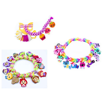 Rainbow Loom: Loomi-Pals Collectible 4 Pk Bundle: Zoo, Dino, Fairy, Food - 4 Rubber Band Diy Charm Bracelet Kits, Design & Create, Ages 7+