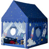 Kids Play Tent Playhouse Indoor Tent For Kids Boys Toddler, Large Castle Play House Bed Tents Spaceship Outer Space Rocket Blue