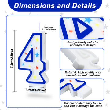 10 Pieces Birthday Number Candles Polka Dot Colorful 0-9 Cake Candles for Birthday Wedding Anniversary Reunions Theme Party Deco