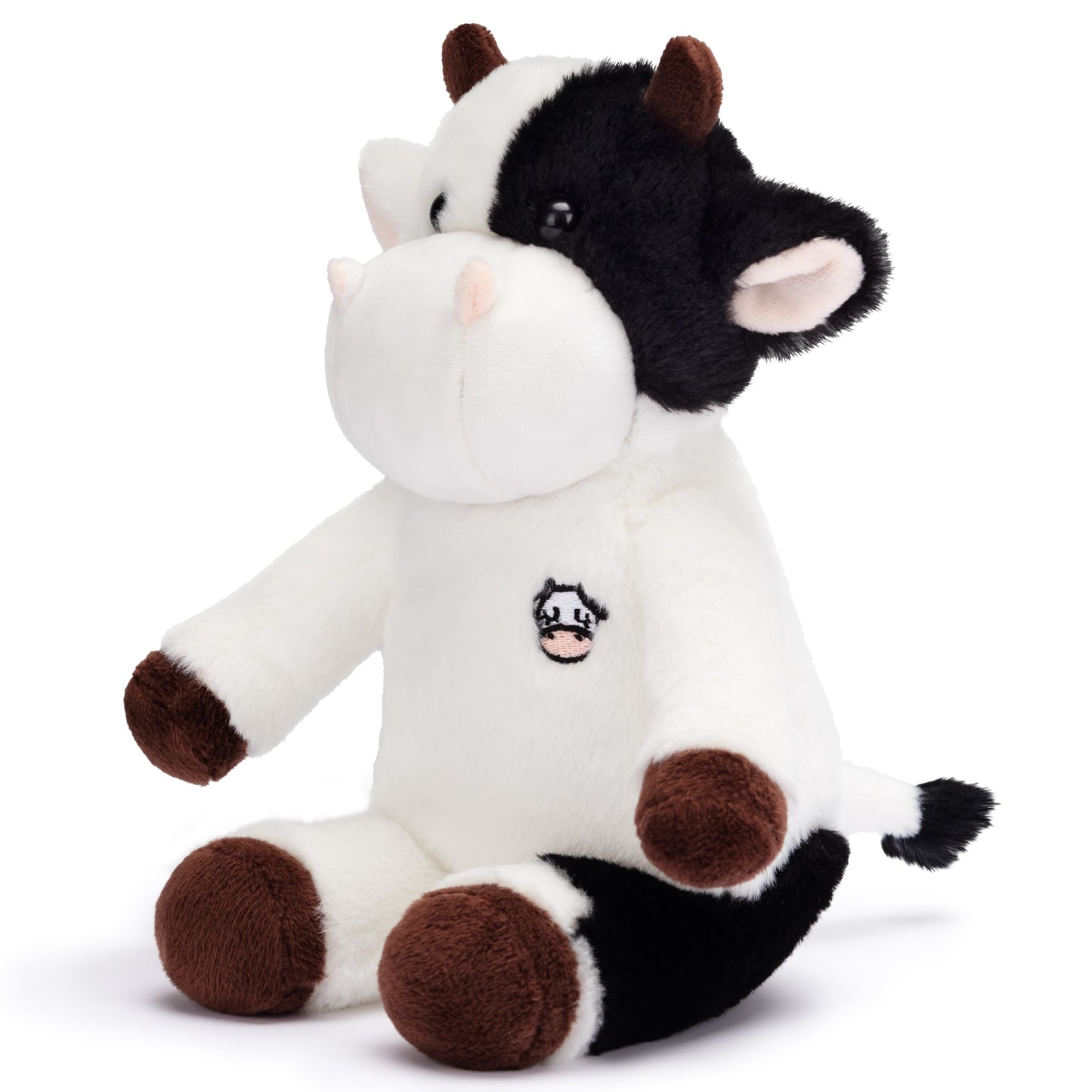 Ikasa Cow Stuffed Animals Plush Toys,8'' Cute Plushie Soft Small Cuddly Fluffly Toy, Gifts For Family Kids Girls Boys