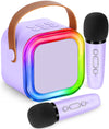 Mini Karaoke Machine For Kids,Girl Toys,Karaoke Microphone Wireless For Kids,Gifts For 4,5,6,7,8,9,10 Year Old Girl Toys (Purple)