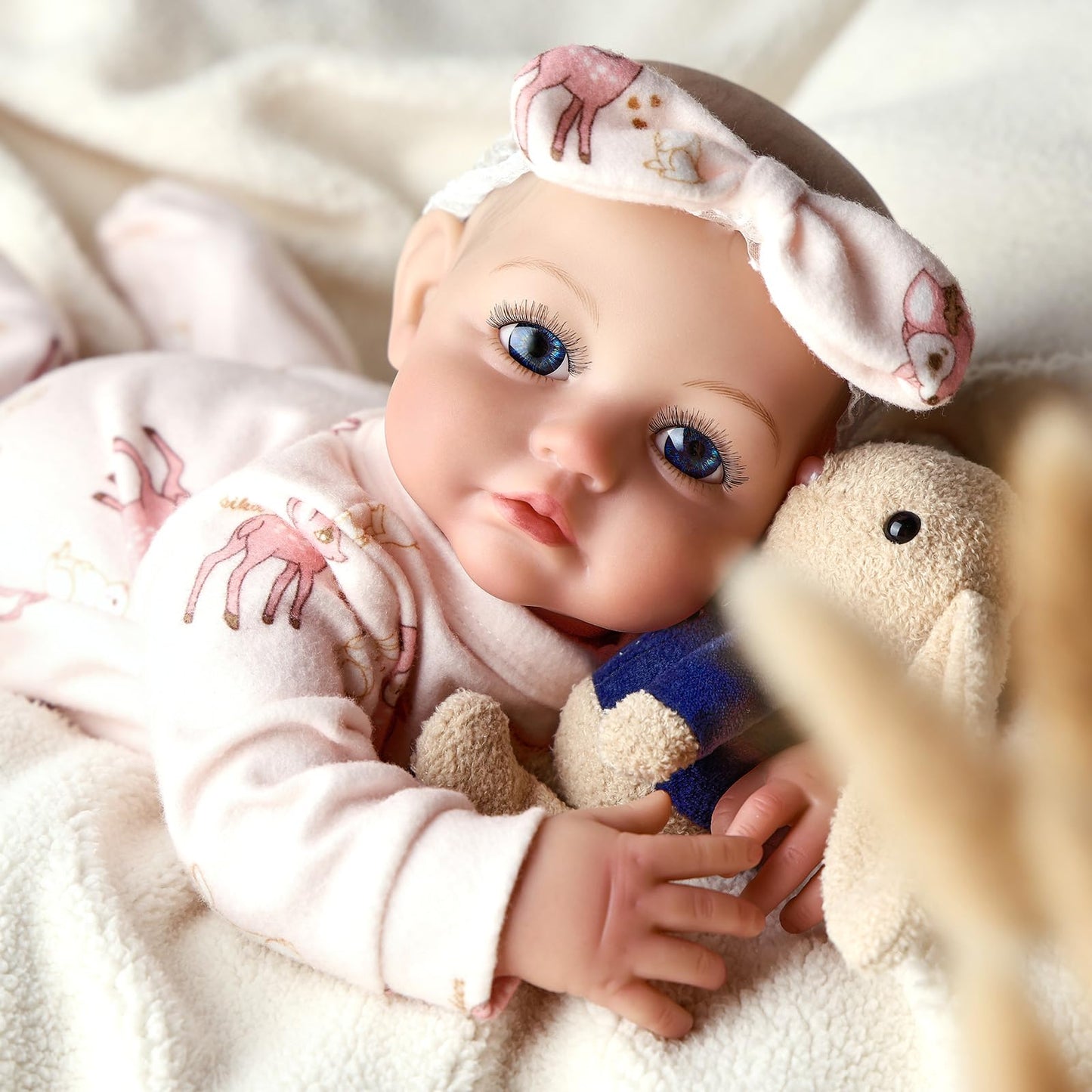 BABESIDE Lifelike Reborn Baby Doll 20 Inch Soft Body Realistic Baby Dolls Girl Newborn Cut Real Life Toys with Gift Box for Age 3+ Role Play Collection