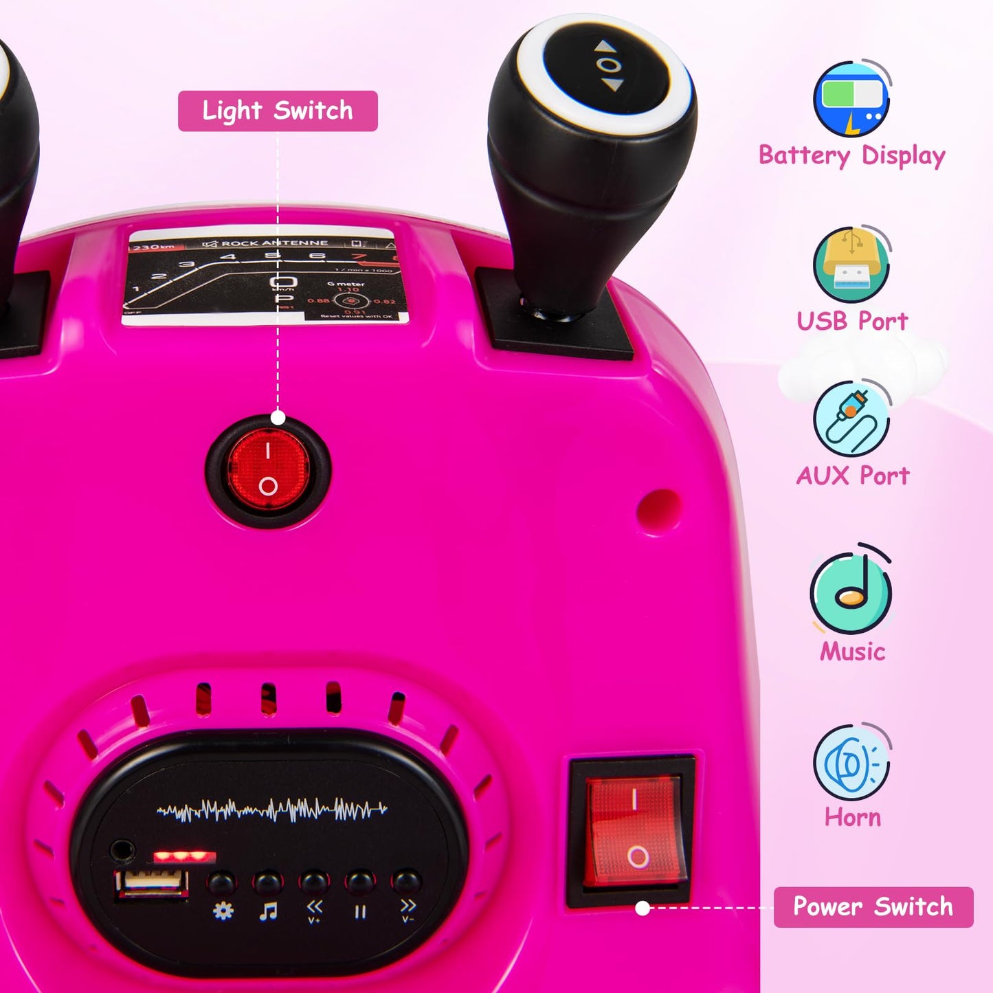Honey Joy 12V Bumper Car For Toddlers 1-3, Baby Ride On Bumper Car W/Dual Joysticks, Flashing Led Light & 360 Degree Spin, Electric Vehicle For Kids, Ride On Car W/Remote Control, Gift For Boys Girls