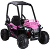 Aosom 12V Kids Utv, Battery Powered Electric Ride On Car With Music, Lights, Mp3/Usb, Suspension System & Remote Control, Toy Vehicle For Boys And Girls, Pink