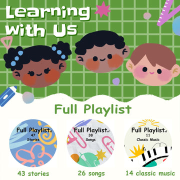 Retysaz Kids Phonograph With 96 Cards, Story Music Player Kids 3-6 Musical Sensory Toy Boy Girl,Toddler Audio Pre-Kindergarten T