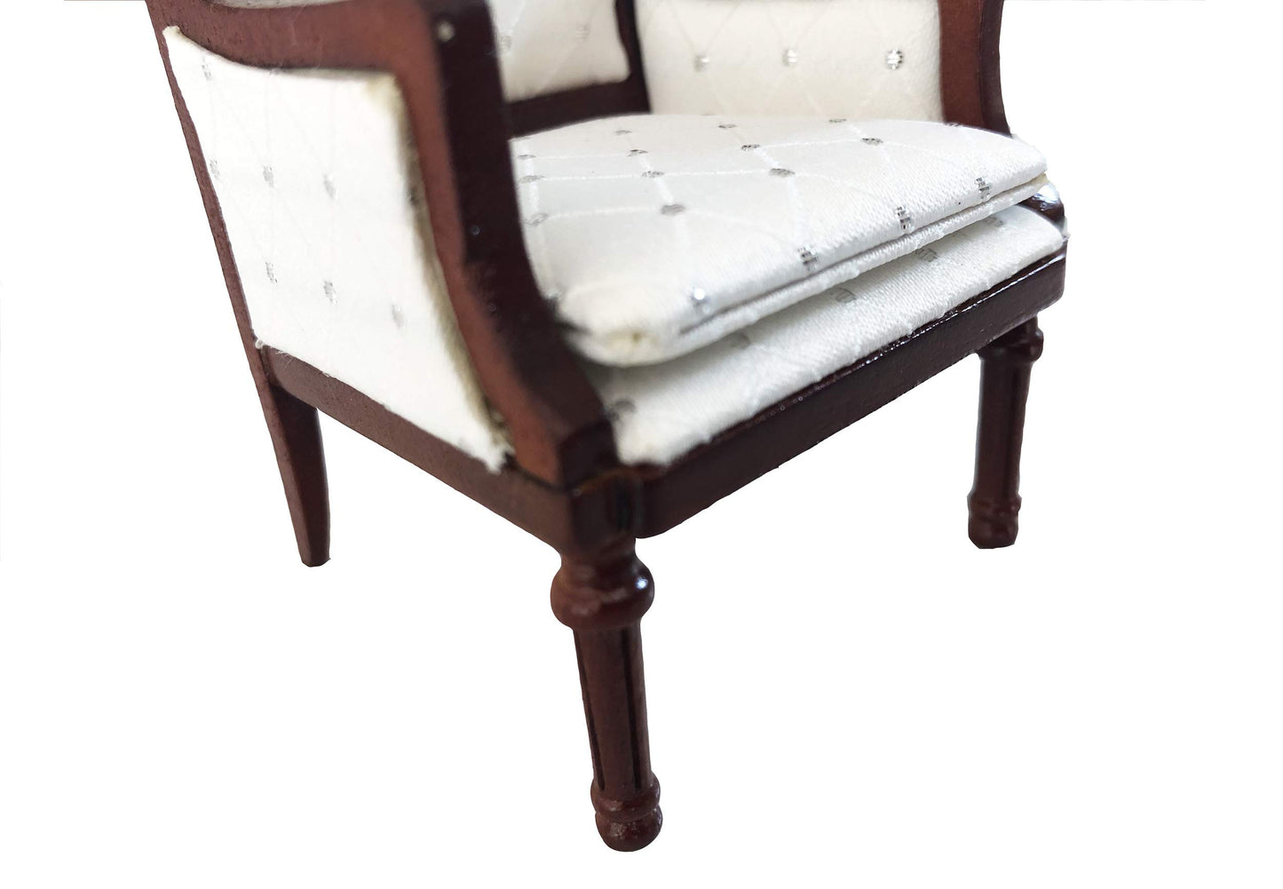 Wooden Dollhouse Armchairs, Set Of 2, Dinning Lounge Chairs For Doll Houses, Miniature Furniture, 3 Inch To 6 Inch Dolls