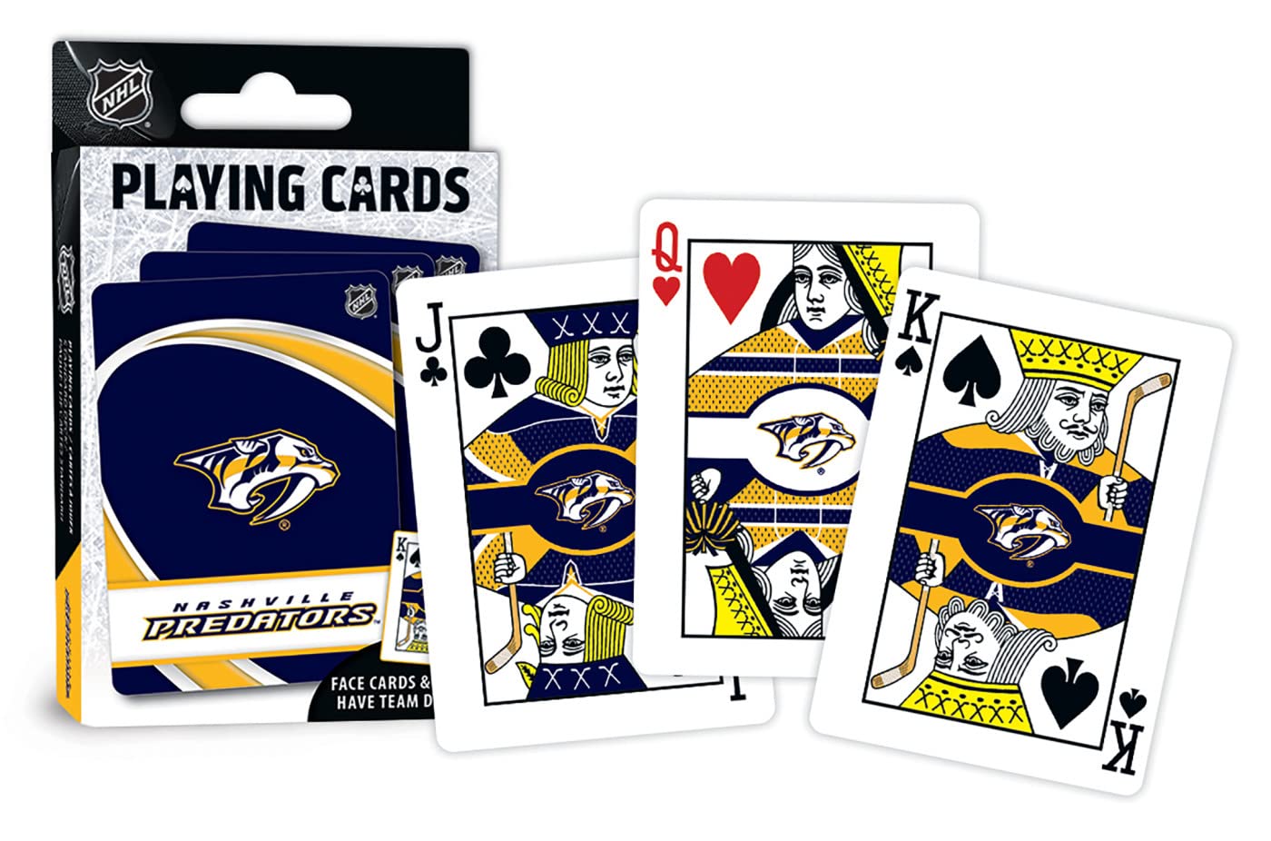 Masterpieces Family Games - Nhl Nashville Predators Playing Cards - Officially Licensed Playing Card Deck For Adults, Kids, And Family