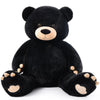 Tezituor 59In Big Teddy Bear Stuffed Animal, Giant Black Stuffed Bear For Baby Shower,Christmas,Valentine'S Day Or Birthday,5Ft