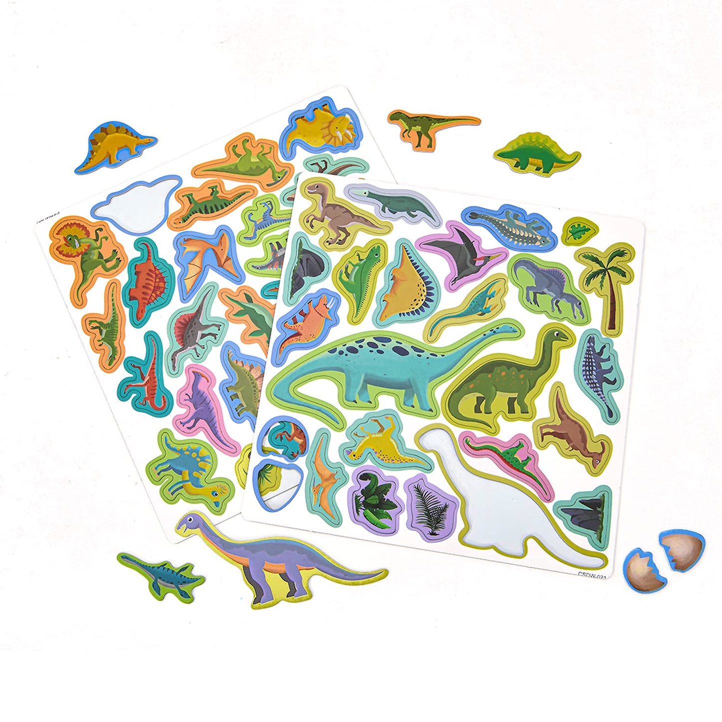 Dinosaurs Fridge Magnets For Kids, 50 Pcs Refrigerator Magnets For Toddlers, Create A Scene Magnetic Play Sticker Book Travel Game Educational Toys For Kids