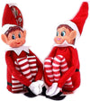 GLOW Wholesale Elfie & Elvie Set - Fun Plush Elves with Vinyl Faces, Red - Set of 2