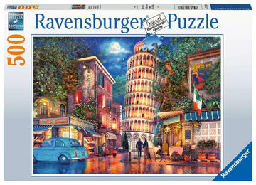 Ravensburger 500 Piece Jigsaw Puzzle - Evening in Pisa for Ages 10+, Black, Cardboard, Model 17380