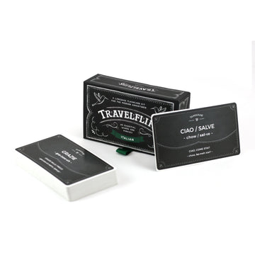 Italian Flash Cards - Learn Italian Language Vocabulary Words And Phrases - Basic Italian For Beginners - Gift For Travelers, Ki