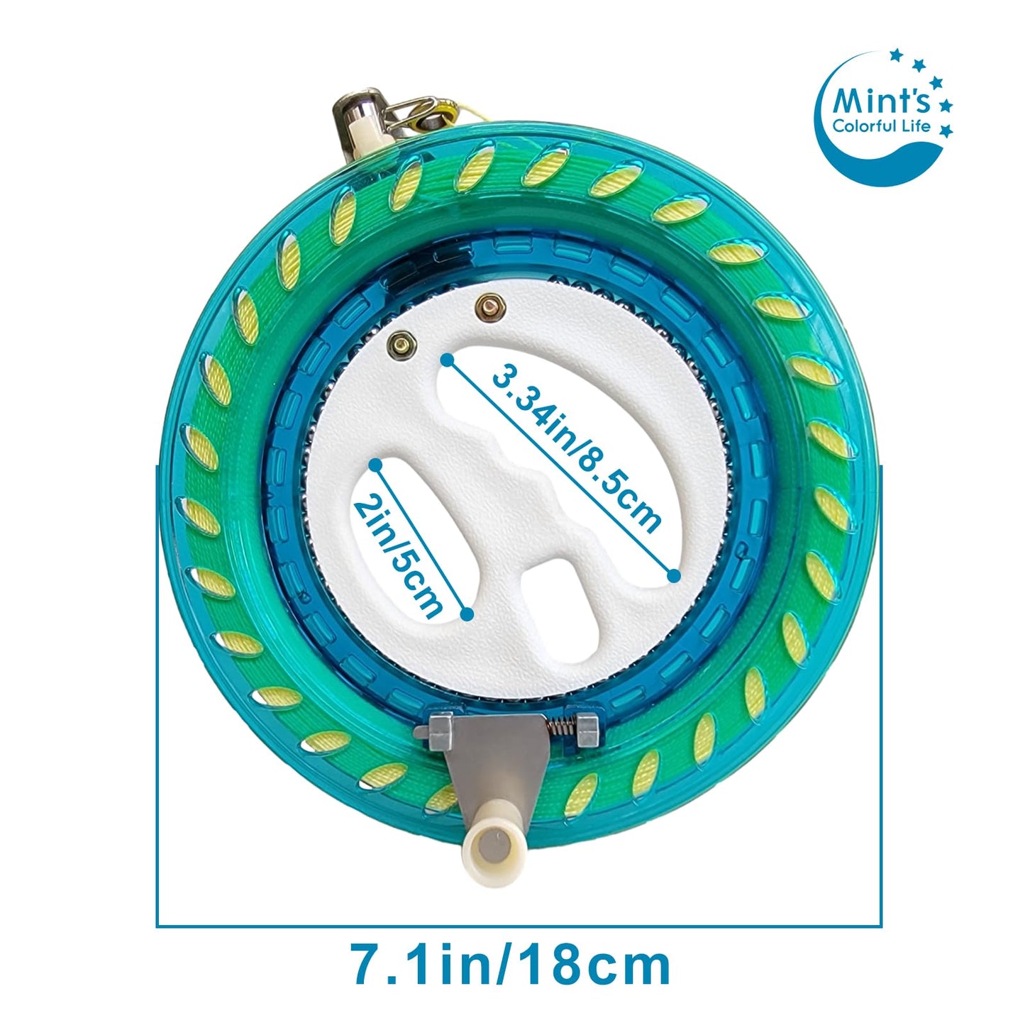 Mint'S Colorful Life 60'' Delta Kite With 7.1In Reel Winder, Easy Flying Kites & Kite String Spool For Kids & Adults, Best Beach