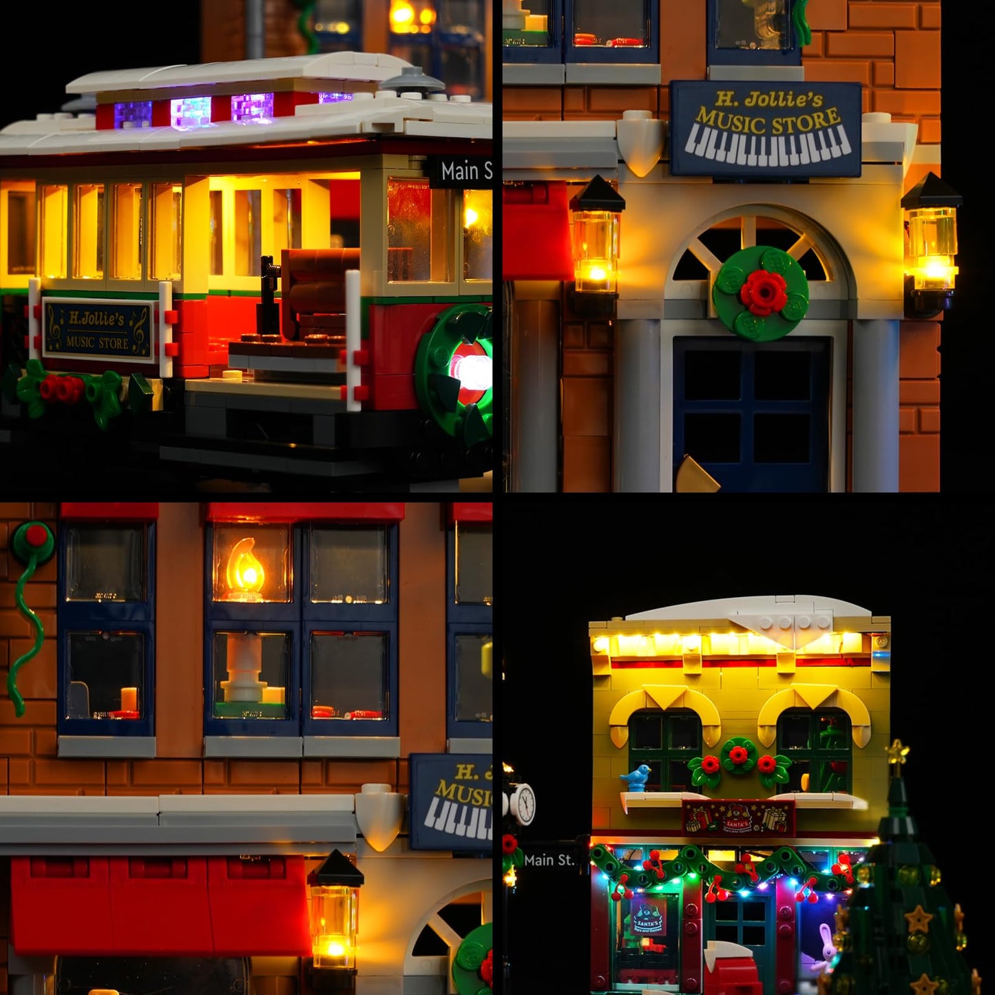 Brickbling Led Light Compatible With Lego 10308 Holiday Main Street Building Set Creative Lights, Gift Idea Compatible With Lego Fans (Without Model)