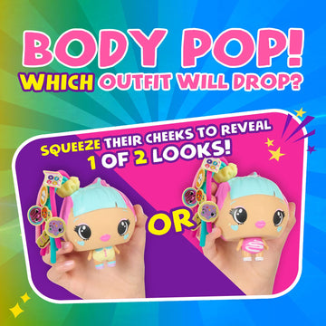 My Squishy Little Pop Stars by WowWee - Small Multicolored Squishy Toys (Turquoise) for Kids and Collectors