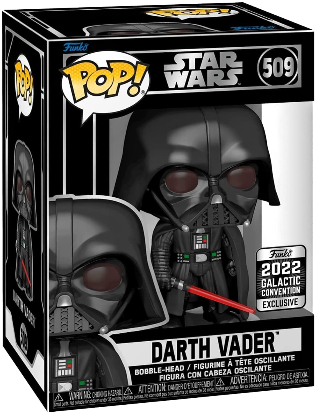 Funko POP Vinyl Figure - Darth Vader Convention Exclusive - Black - Model 64123 - Collectible Star Wars Toy
