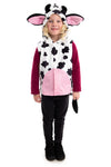 Little Adventures Animal Vest Costumes Dress Ups - Machine Washable Child Pretend Party And Nativity Outfits (Cow, Age 3-8)