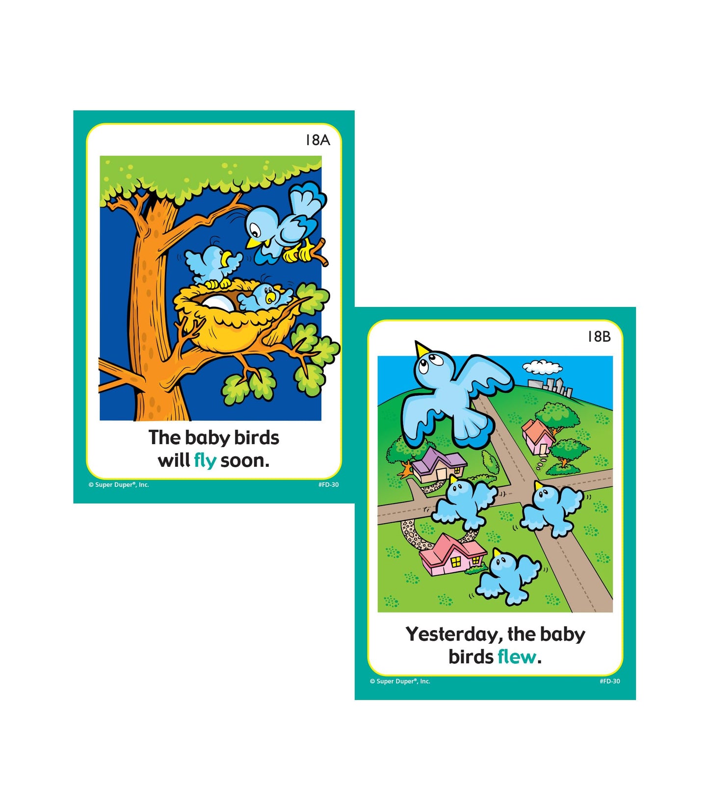 Super Duper Publications | Regular Past Tense Verbs And Irregular Verbs Fun Deck Cards Bundle | Educational Learning Resource Fo