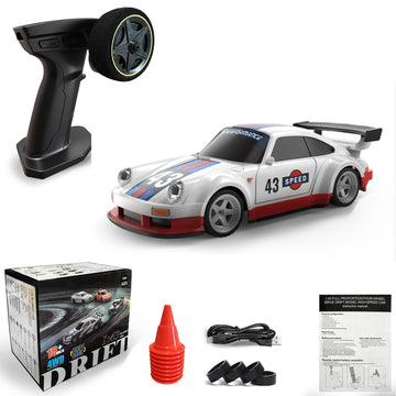 Mini Fast Rc Cars, 1/43 Rc Drift Car Small Remote Control Car With Gyroscope, 2.4Ghz 4Wd Full Proportional High Speed Micro Hobb