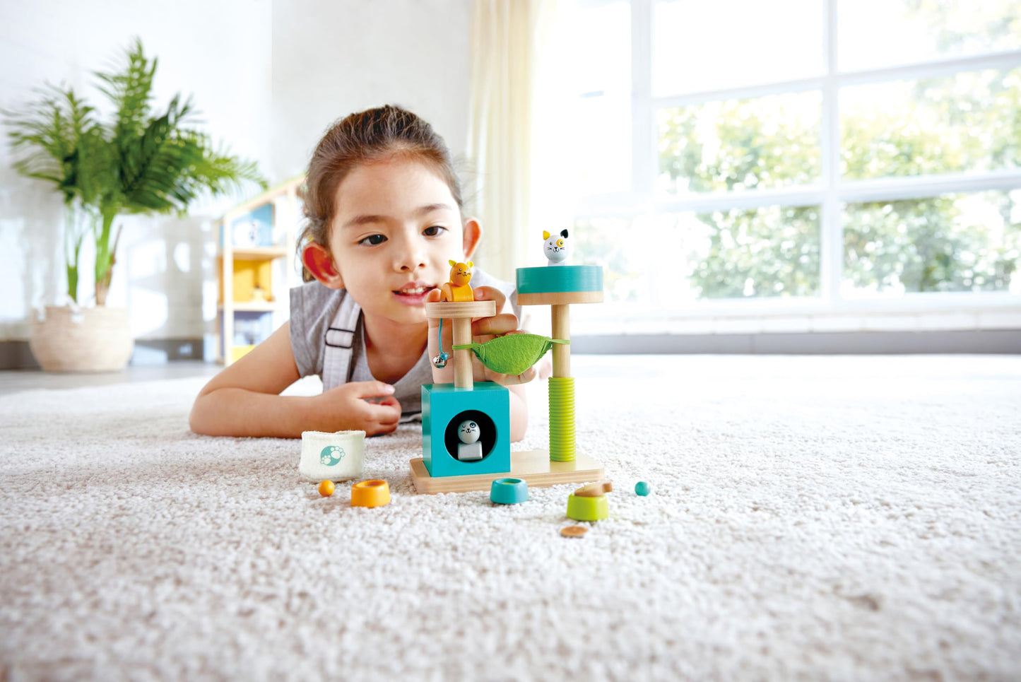 Hape Cute Kitten House Toy Set, Wooden Toys, Dollhouse Accessories