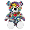 PLUSHOLOGY I Love Washington DC Graffiti Style Teddy Bear Stuffed Animal; Cuddly Soft Velboa Plush Animal for Kids 3 Years Old to mature-themeds; Child-Safe Embroidered Face Details (10 Tall When Seated)