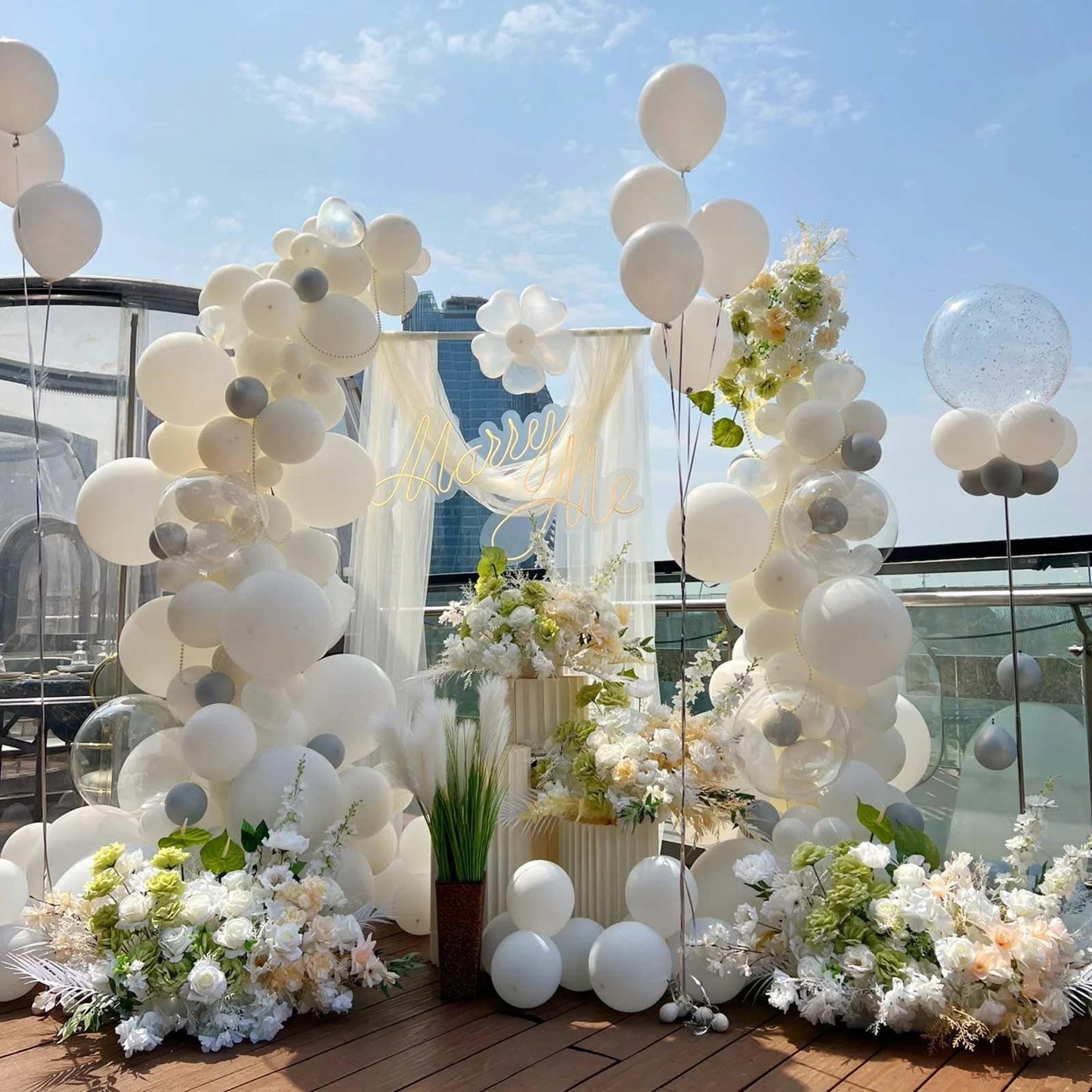 Kalor 12 Inch White Balloons, 50 Pcs Latex Helium Balloons For Kid'S Birthday Party, Baby Shower, Wedding, Graduate Party Decorations
