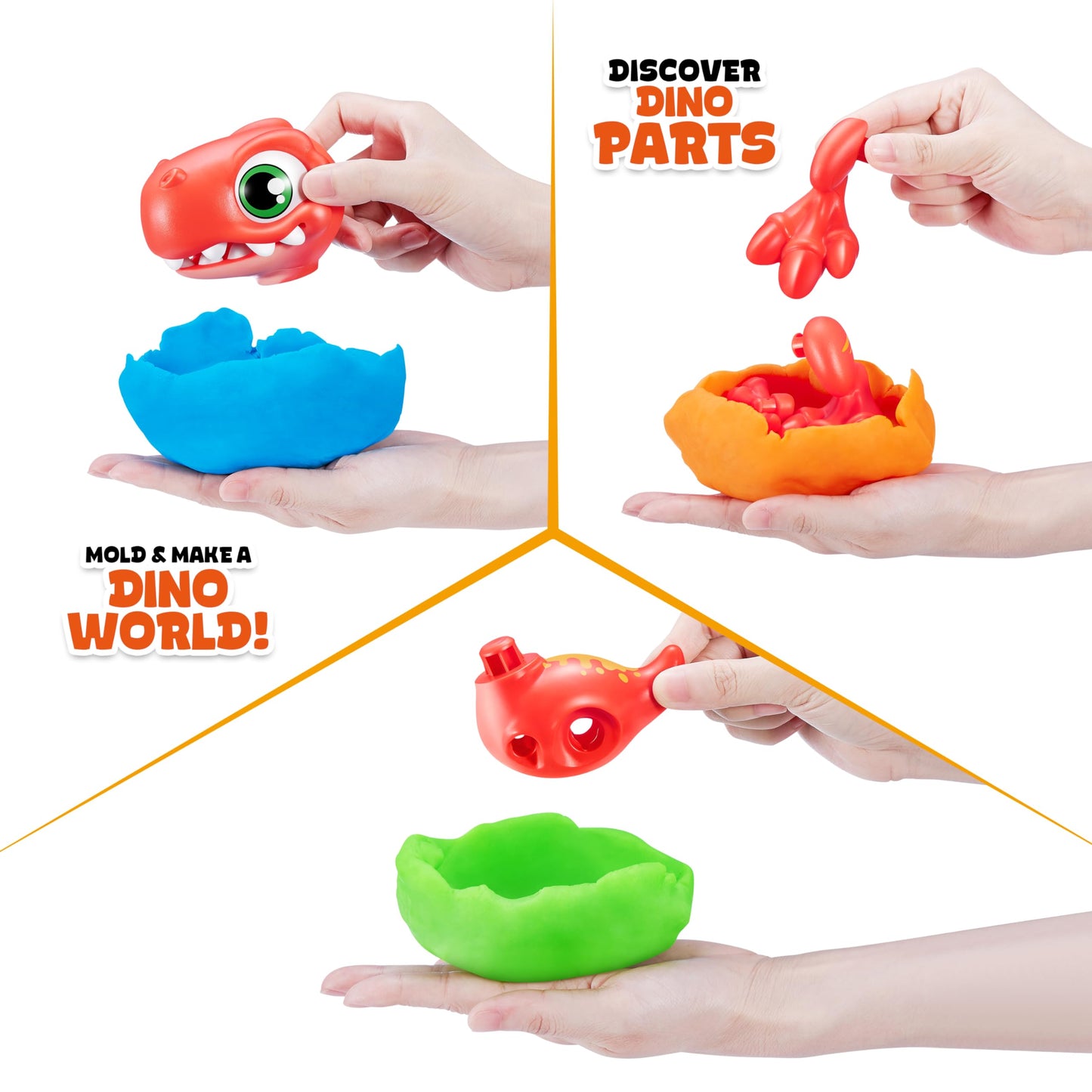 Smashers Junior Dino Dig Small Egg (Raptor) By Zuru 12+ Surprises Compounds Mold Dinosaur Preschool Toys Build Construct Sensory Play - 3 Years+