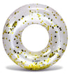 CoTa Global Inflatable Pearl White Pool Float Tube - enhanced Confetti Pool Float Inflatable Tube Ring Pool Float for Kids and mature-themeds Heavy Duty Pool Ring Party Float for Beach Lake - 36 Inches