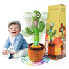 Miaodam ?Children'S Songs? Singing Talking Cactus Toy Repeating What You Say, Dancing Crawling Caticus Toys 10 Nursery Rhyme, Adjustable Volume, Embroidery Button Mimicking