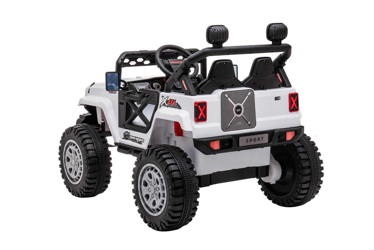 Dakott Kids Ride On Truck With Storage Space, 12V Children'S Electric Car With 2.4G Parental Remote Control, Music, Mp3 Player, Led Lights, Spring Suspension., Black