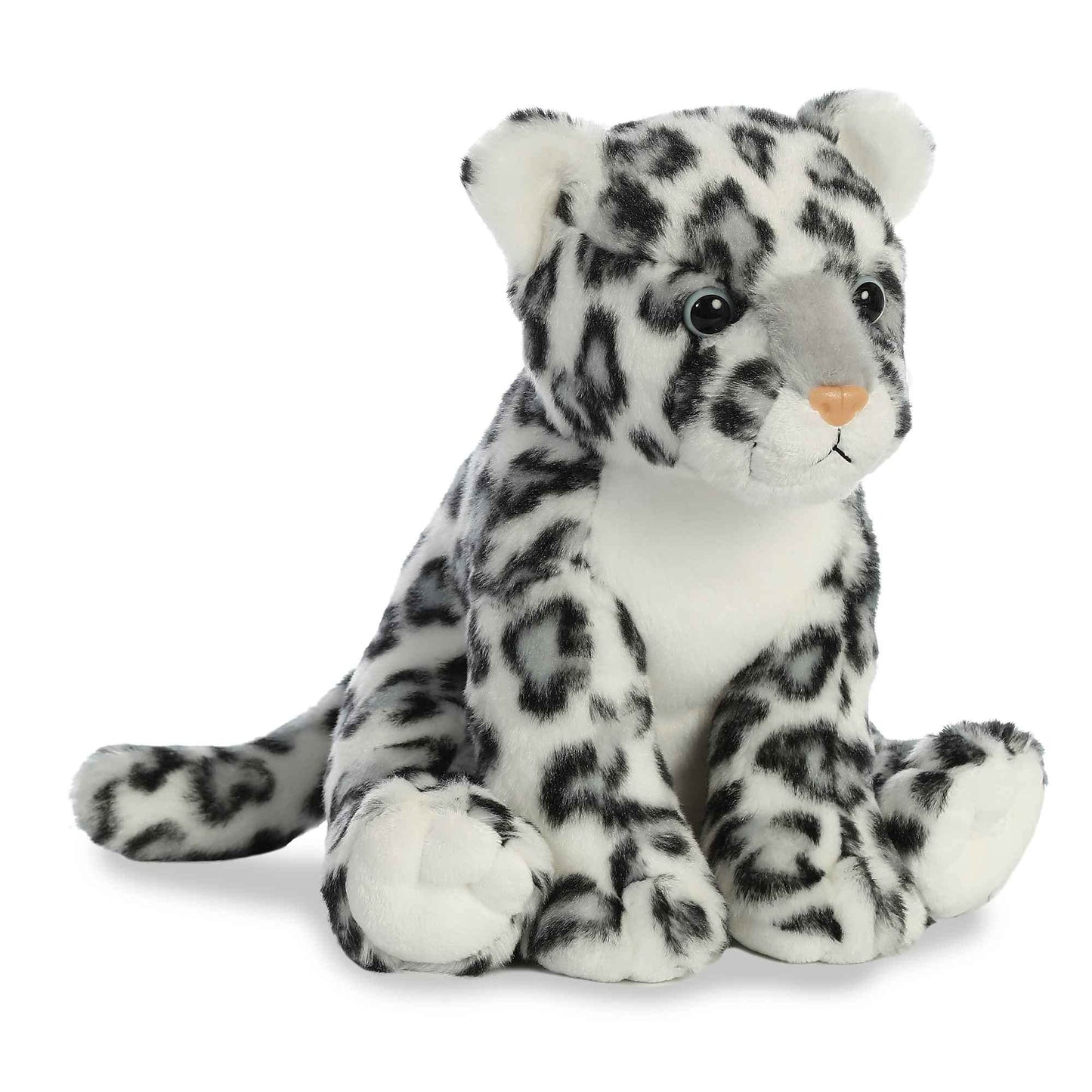 Aurora Snow Leopard Stuffed Animal - 12 Inch White - Polyester - Model 80942 - Learning Fun for Global Exploration