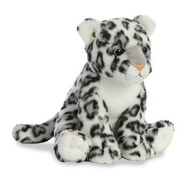 Aurora Snow Leopard Stuffed Animal - 12 Inch White - Polyester - Model 80942 - Learning Fun for Global Exploration
