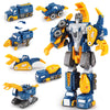 Construction Trucks Toy Dinosaur Vehicles Magnetic Set, 5-in-1 Educational STEM Building Car Kit, Transform to Big Robot, Holida