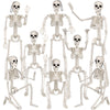 Ximishop 8Pcs Posable Halloween Hanging Skeleton Decoration, 16” Full Body Halloween Skeleton Decoration With Movable Joints For Halloween Graveyard Haunted House Decore Indoor Outdoor