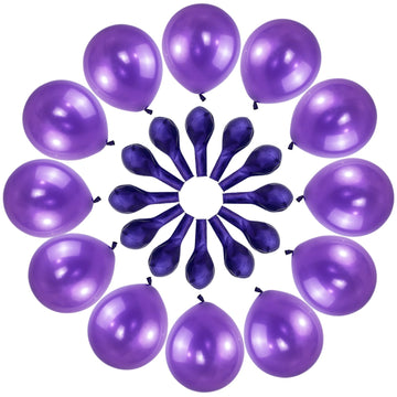 120 Pack Pearl Purple Balloons, Bright 12 Inch Royal Purple Latex Party Balloons For Birthday Wedding Baby Shower Halloween.