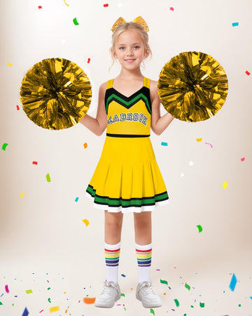 ZapLute Cheerleader Costume for Girls Cheerleader Outfit for Halloween Birthday Gifts School Events Cheerleading Practice 7-8 Years