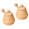 Mont Pleasant 2Pcs Wooden Beehive Toys With Lid And Honey Stick, Sorting Stacking Toys For Toddlers Montessori Wooden Toy For To