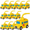 Tanlade 12 Set School Bus Cups with Straws, Plastic Vehicle Bus Shape Cup Bulk First Day of School Birthday Party Favor for Car