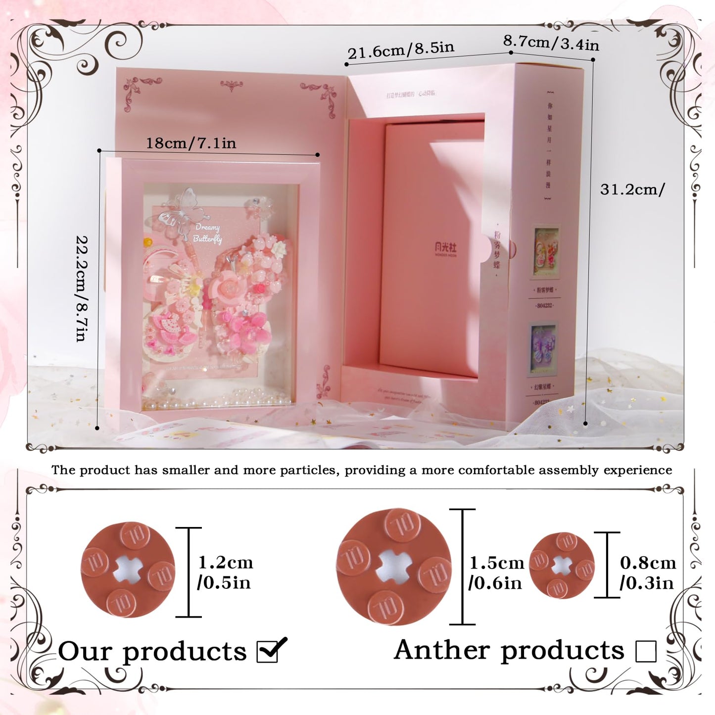 Ideas Flowers Butterfly Collection Building Blocks,Creative Insect Specimen Building Set With Exquisite Frame For Nature Lovers