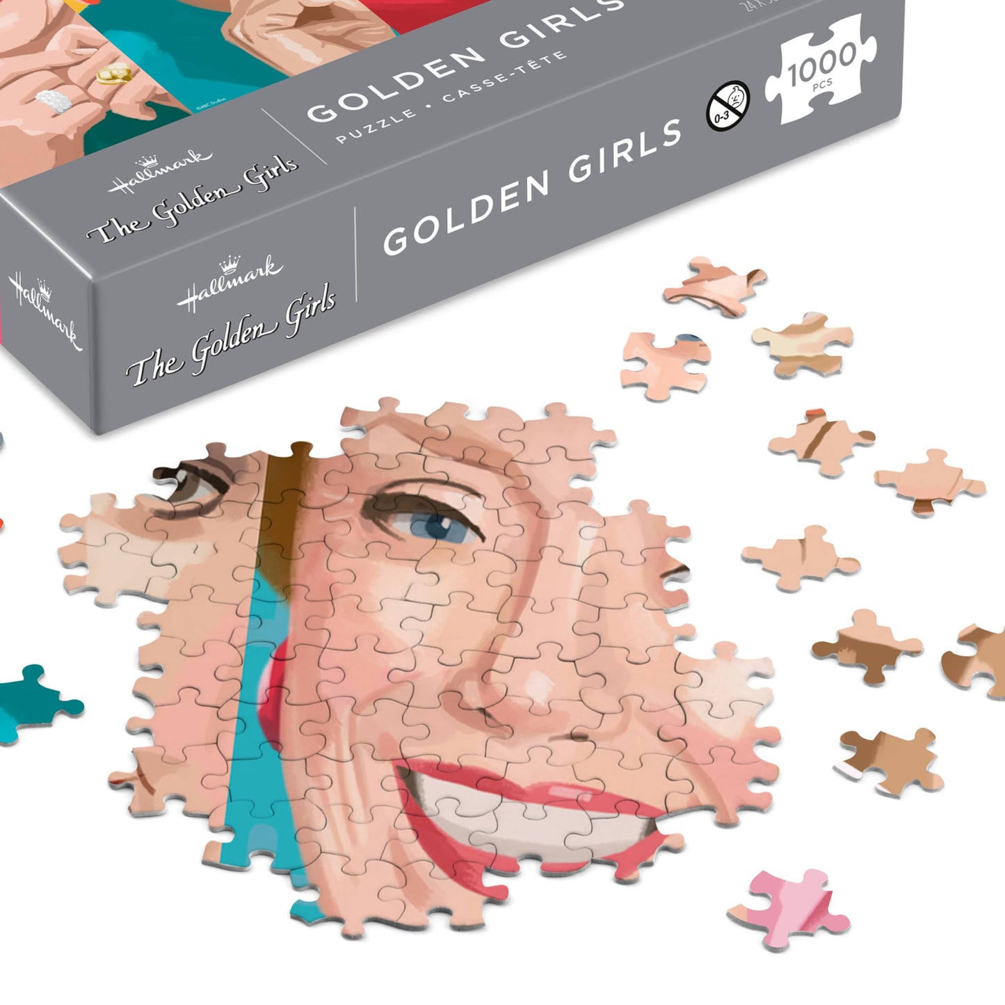 Hallmark The Golden Girls 1000-Piece Jigsaw Puzzle (Rose Dorothy Blanche Sophia) Gift for Friend Mom Sister