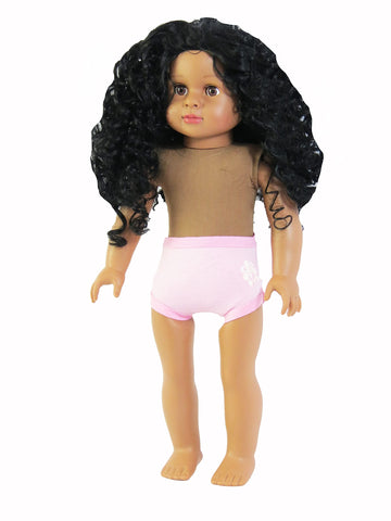 American Fashion World 18-Inch 'Virginia' African American Vinyl Posable Girl Doll with 3B Hair Type | Undressed Doll | enhanced Quality & Design