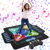 Zefinot Dance Mat For Kids Ages 3-12 Year - Dance Mats With Light Up 4-Buttons & Wireless Bluetooth,Music Dance Mat With 4 Game