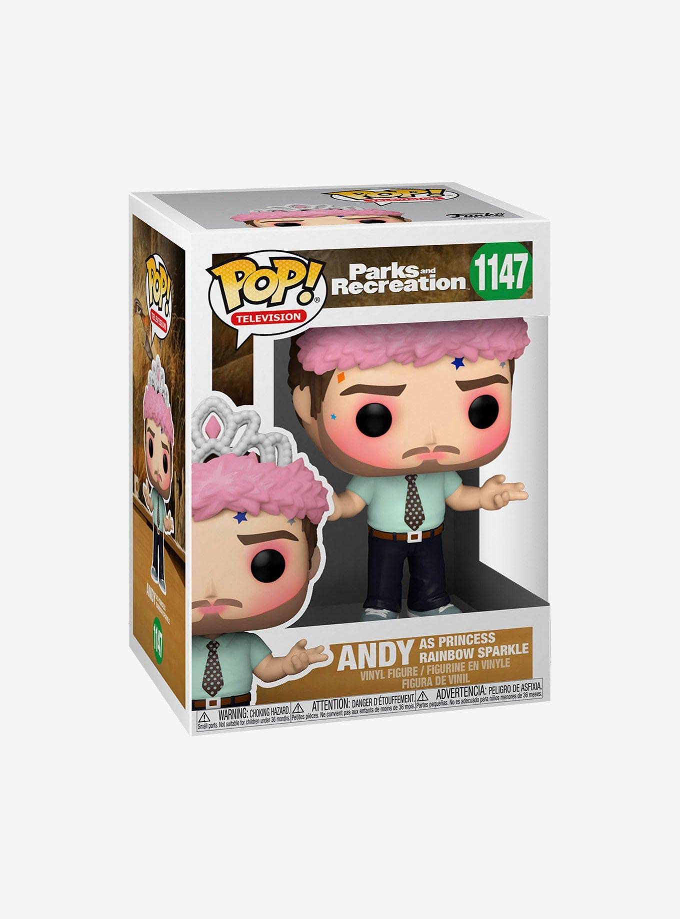 Funko Pop Tv: Parks And Rec - Andy As Princess Rainbow Sparkle, Multicolor (56166)
