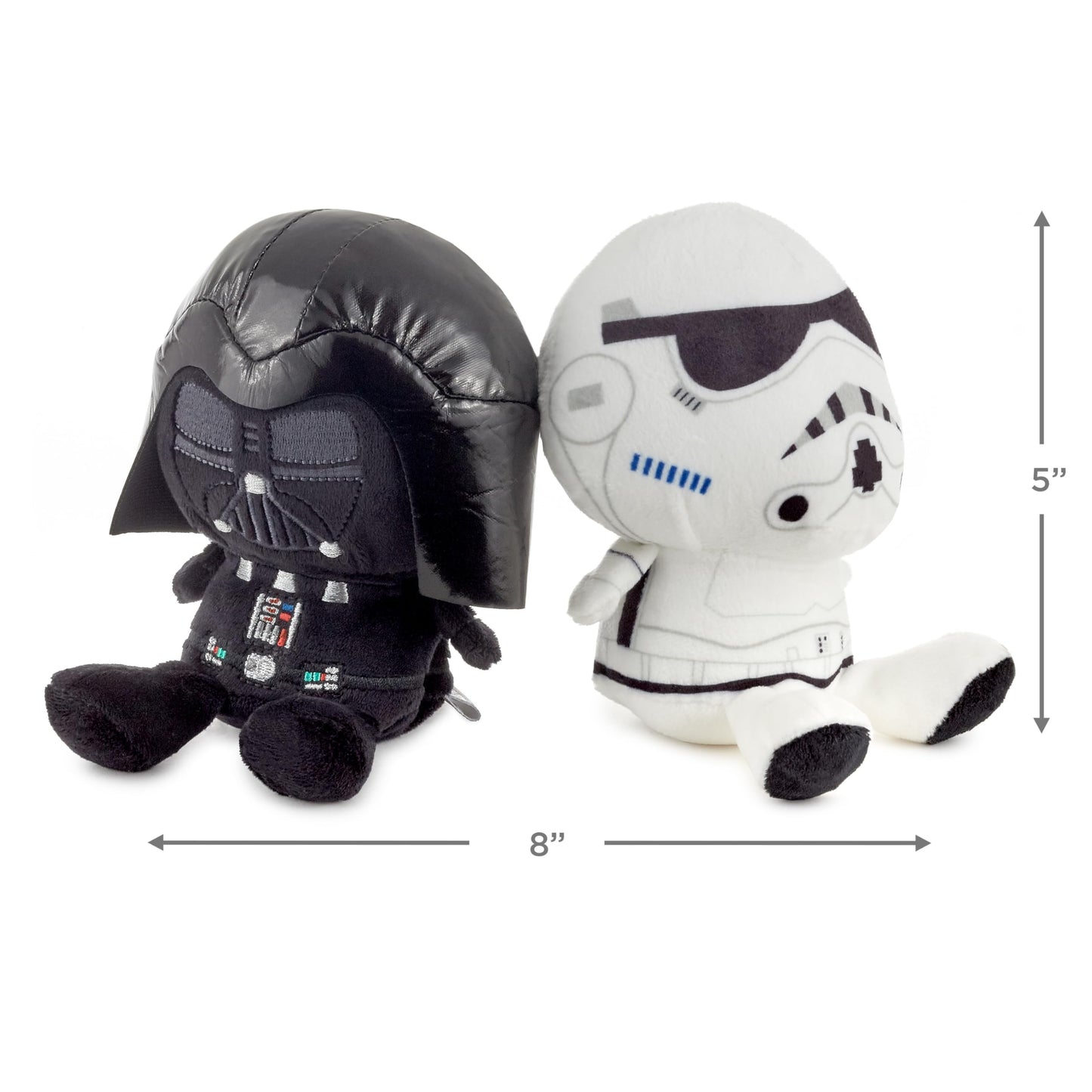 Hallmark Better Together Star Wars Magnetic Plush Toy (Darth Vader And Storm Trooper) 5'' Stuffed Toys, Gifts For Kids And Fans