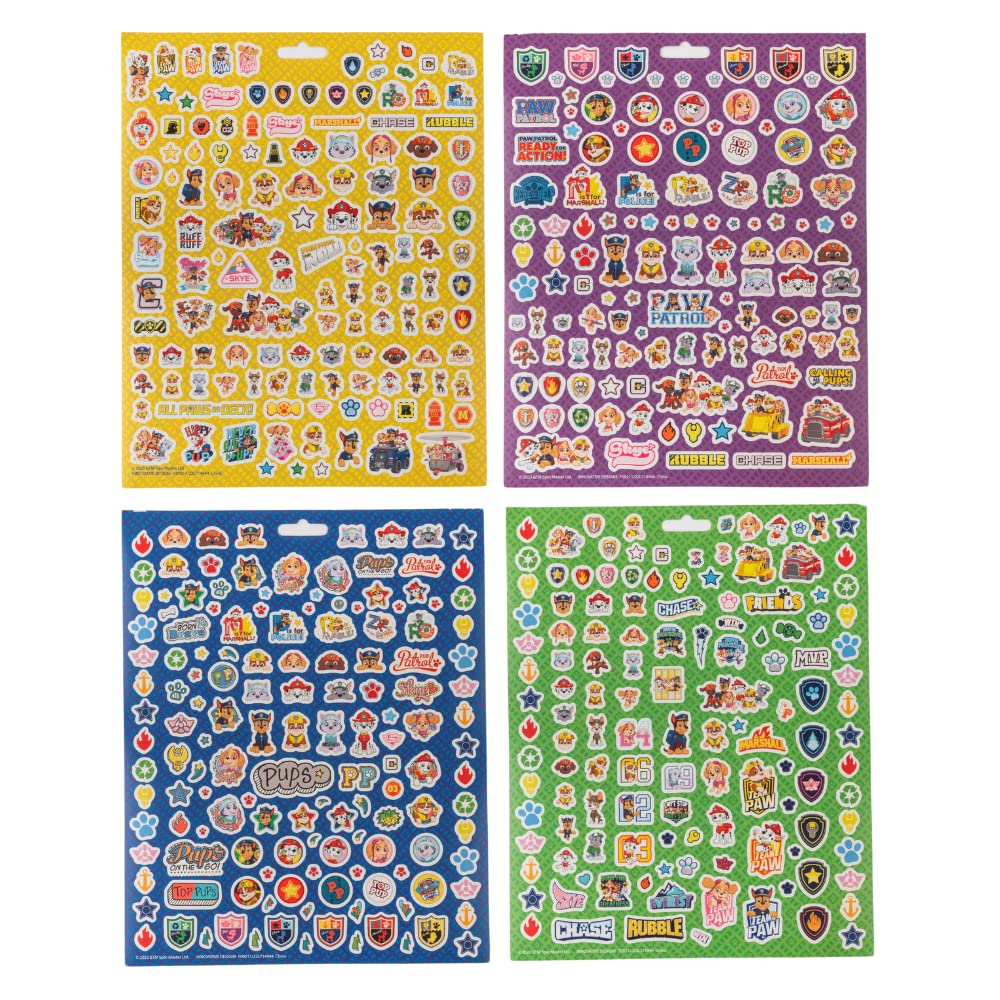 Nickelodeon Paw Patrol Stickers For Kids, 14 Sheet Paw Patrol Sticker Book Set Including Puffy Stickers, 1200+ Stickers