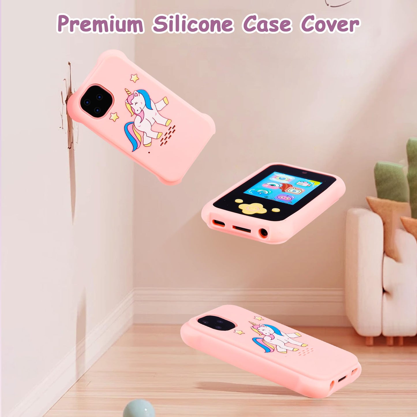 Kids Smart Phone For Girls, Christmas Birthday Gift For Girls Age 3-10 Kids Toys Cell Phone, Toddler Play Phone Toys With Hd Dua