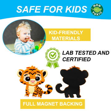 Fridge Magnets For Toddlers - Cute Animal Magnets For Kids - Toddler Magnets For Refrigerator - Magnetic Animals For Fridge - Ru